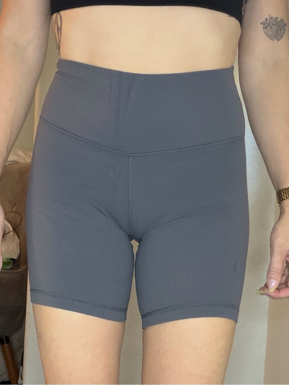 🌚FINAL PRICE DROP🌚TNA Charcoal High-Rise Athletic Bike Shorts